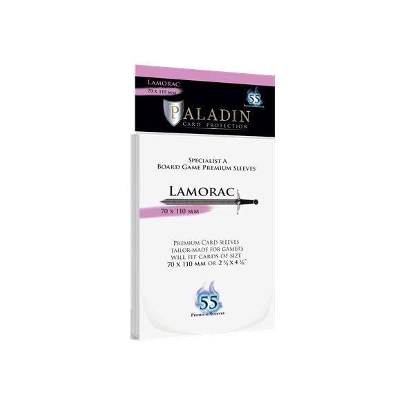 Paladin Sleeves - Lamorac Premium Specialist A 70x110mm (55 Sleeves)-LAM-CLR