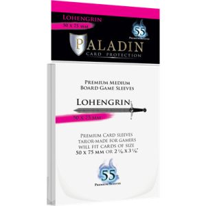 Paladin Sleeves - Lohengrin Premium Medium 50x75mm (55 Sleeves)-LOH-CLR