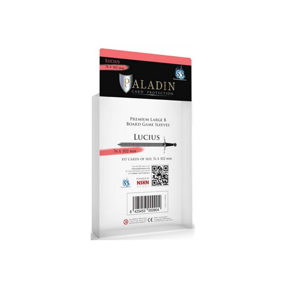 Paladin Sleeves - Lucius Premium Large B 76x102mm (55 Sleeves)-LUC-CLR