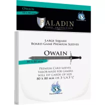 Paladin Sleeves - Owain Premium Large Square 80x80mm (55 Sleeves)-OWA-CLR