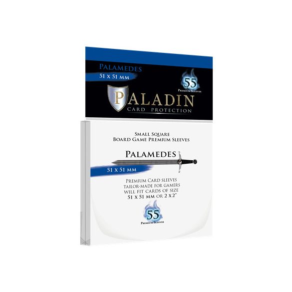 Paladin Sleeves - Palamedes Premium Small Square 51x51mm (55 Sleeves)-PAL-CLR