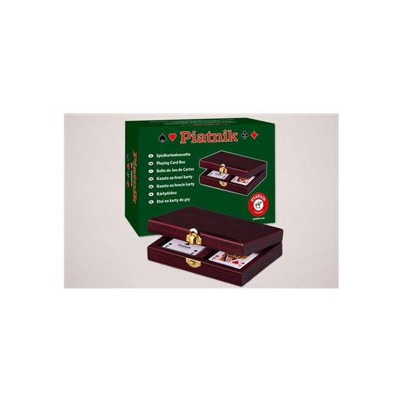 Luxuskassette Holz dunkel (Bridge/Poker)-PIA2800