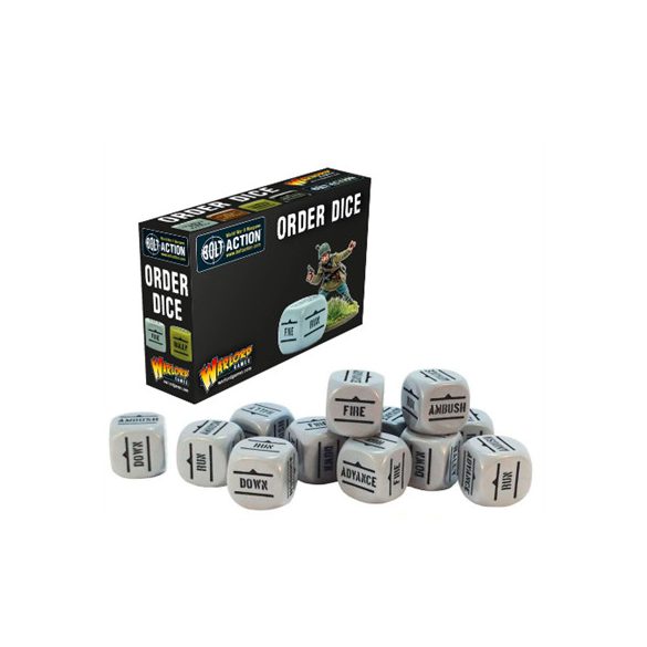 Bolt Action - Orders Dice - Grey (12)-402616008