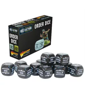 Bolt Action - Bolt Action Orders Dice - Black (12)-402616009