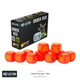 Bolt Action Orders Dice - Red (12) - 12 darab piros order dice