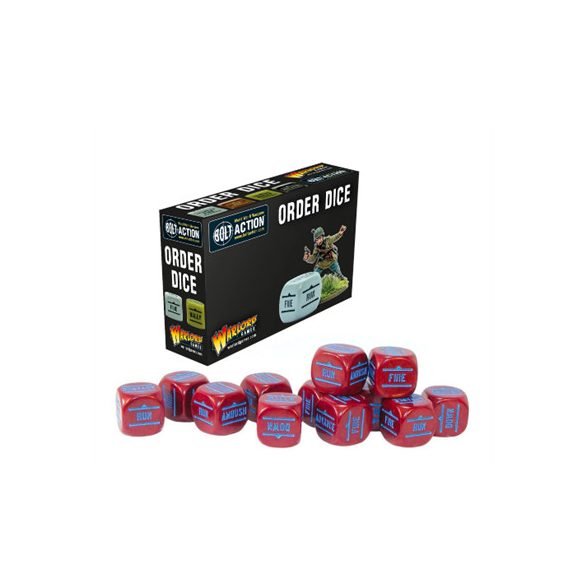 Bolt Action - Bolt Action Orders Dice - Maroon (12)-402616015