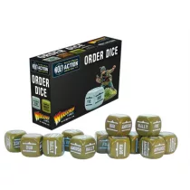 Bolt Action - Bolt Action Orders Dice - Olive Drab (12)-402616010