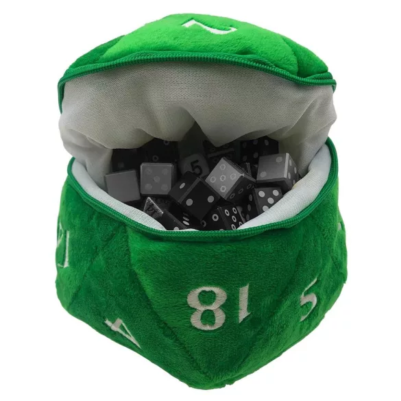 UP - D20 Plush Dice Bag - Green-15758