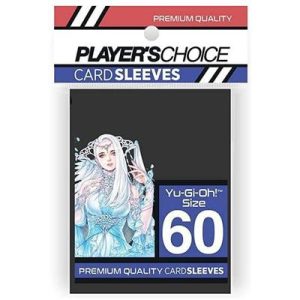 Player's Choice Premium Yu-Gi-Oh! Sized Card Sleeves - Black (60 Sleeves)-PCA2102