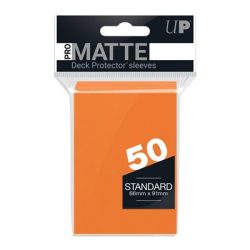UP - Standard Sleeves - Pro-Matte - Non Glare - Orange (50 Sleeves)-84184
