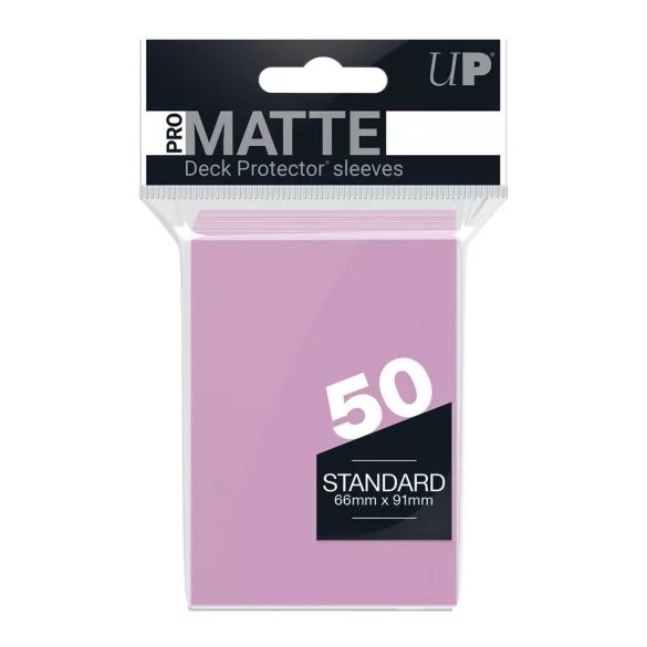 UP - Standard Sleeves - Pro-Matte - Non Glare - Pink (50 Sleeves)-84185