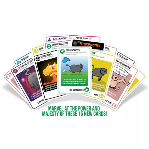 Exploding Kittens - Streaking Kittens (12er-Display) - DE-EXKD0010