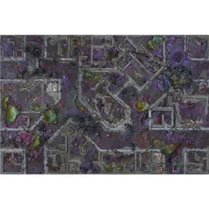 Kraken Wargames Gaming Mat - Corrupted Warzone City 6x4 2.0-KWG-64-9