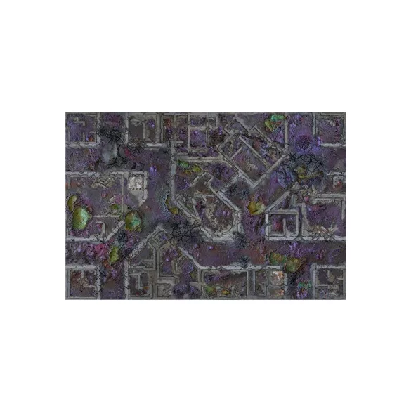Kraken Wargames Gaming Mat - Corrupted Warzone City 6x4 2.0-KWG-64-9