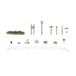 Bolt Action Scenery Battlefield Accessories terepkiegészítő készlet - angol kiadás