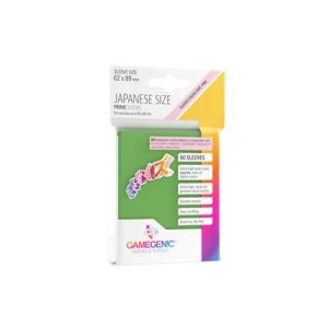 Gamegenic - PRIME Japanese Sized Sleeves Green (60 Sleeves)-GGS10120ML