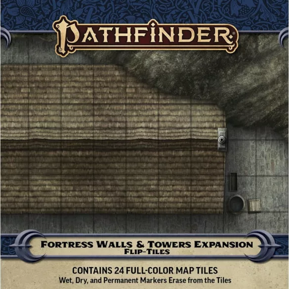 Pathfinder Flip-Tiles: Fortress Walls & Towers Expansion térképlap-kiegészítő