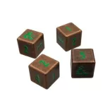 UP Heavy Metal Fall 21 Copper and Green D6 kockaszett Dungeons & Dragonshoz