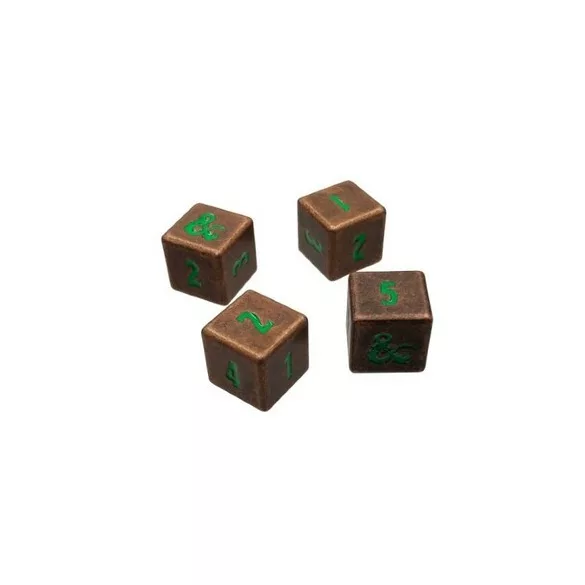 UP Heavy Metal Fall 21 Copper and Green D6 kockaszett Dungeons & Dragonshoz