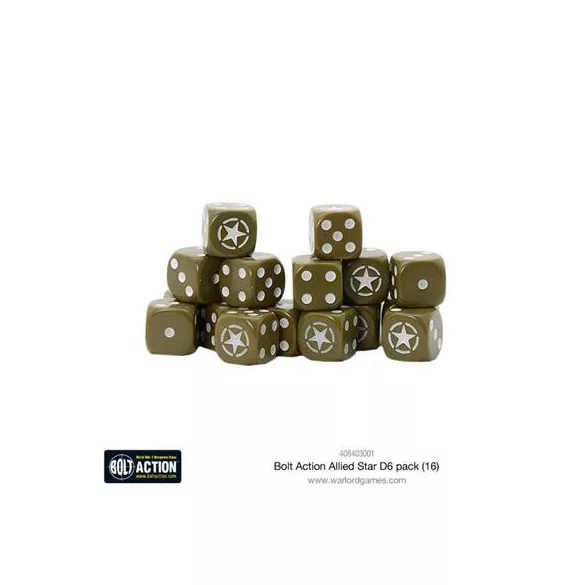 Bolt Action - Allied Star D6 pack (16)-408403001