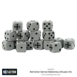 Bolt Action - German Balkenkreuz D6 Dice (16)-408402001