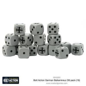 Bolt Action - German Balkenkreuz D6 Dice (16)-408402001