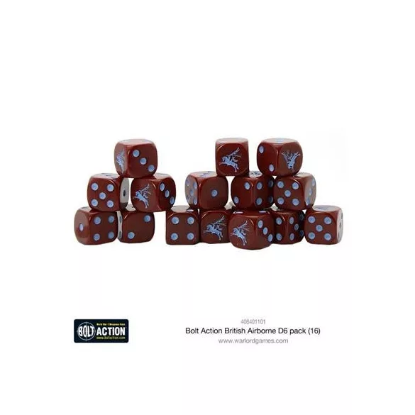 Bolt Action - British Airborne D6 Dice (16)-408401101