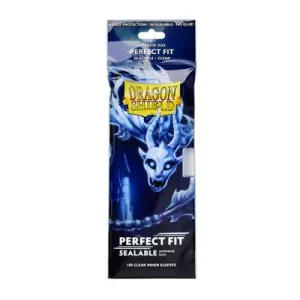 Dragon Shield Japanese Size Perfect Fit Sealable Inner Sleeves - Clear Yama (100 Sleeves)-AT-13251