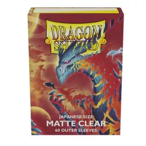 Dragon Shield Japanese Size Matte Clear Outer Sleeves - Clear Cosmere (60 Sleeves)-AT-13352