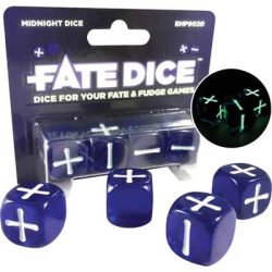 Fate Core Dice: Midnight Dice-EHP9020