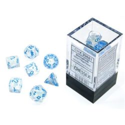Chessex Borealis Mini-Polyhedral Icicle/light blue Luminary 7-Die Set-20581