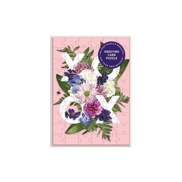 Say It With Flowers XOXO Greeting Card Puzzle-67234