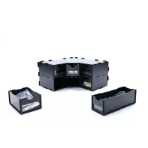 Kraken Wargames - Black Rack - Corner Element with Drawers-KWG0523-1