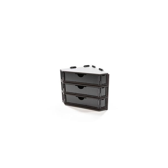 Kraken Wargames Black Paint Rack: Endstück mit Schubladen-KWG0523-2