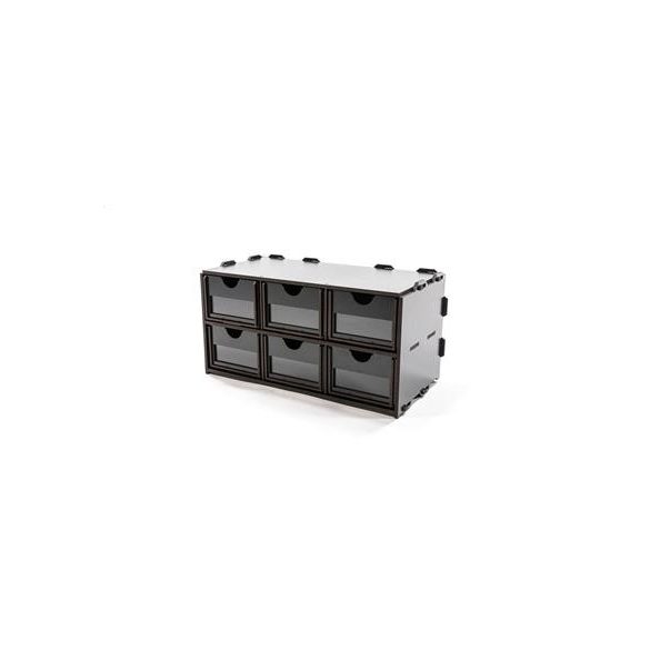 Kraken Wargames Black Paint Rack: Schrank mit 6 Schubladen-KWG0523-9