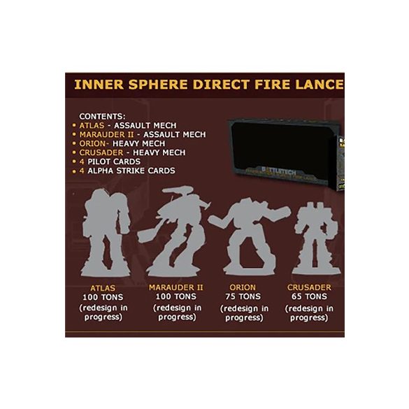 BattleTech Inner Sphere Direct Fire Lance - EN-CAT-35725
