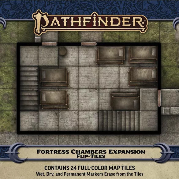 Pathfinder Flip-Tiles: Fortress Chambers Expansion - angol nyelvű térképlapka-kiegészítő