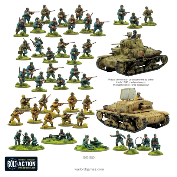 Bolt Action - Italian Army & Blackshirts műanyag minik - angol kiadás