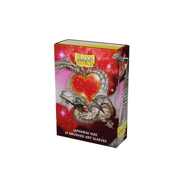 Dragon Shield Brushed Art Japanese size Sleeves - Valentine Dragon 2022 (60 Sleeves)-AT-12607