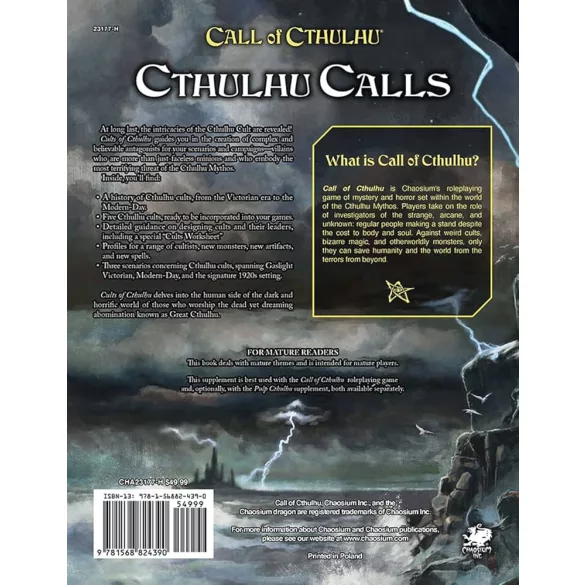 Call of Cthulhu RPG - Cults of Cthulhu - EN szerepjáték-kiegészítő