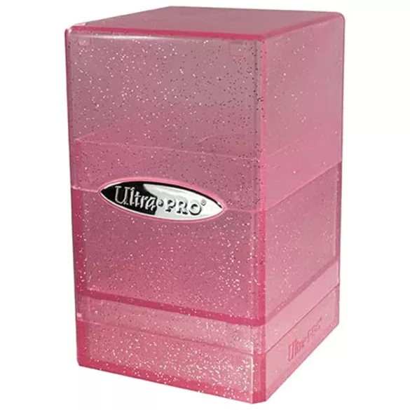 UP Satin Tower Deck Box - Glitter Pink
