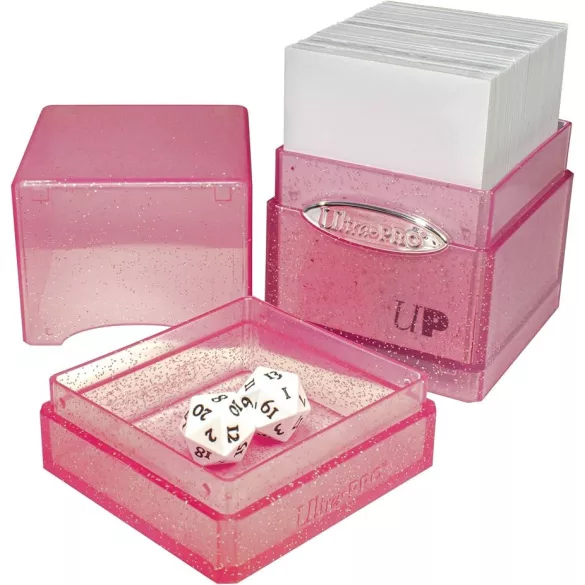 UP Satin Tower Deck Box - Glitter Pink