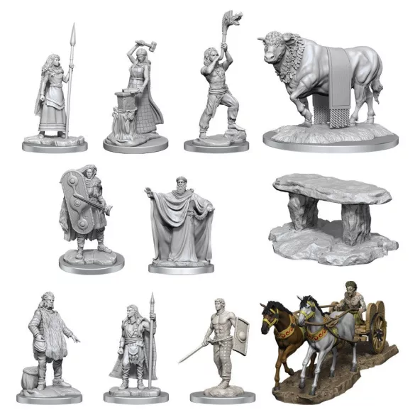 Wizkids Deep Cuts Unpainted Miniatures: Brigante Celts-90454