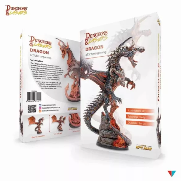 Dungeons & Lasers - Dragon Of Schmargonrog sárkány miniatűr, 15 cm, angol kiadás