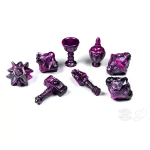 PolyHero Cleric 8 Dice Set Vile Violet-PHD2308