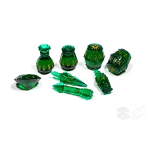 PolyHero Rogue 8 Dice Set Emerald Emissary-PHD2321