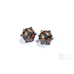 PolyHero Warrior 2d20 Spiked Balls Steel Grey-PHD2333