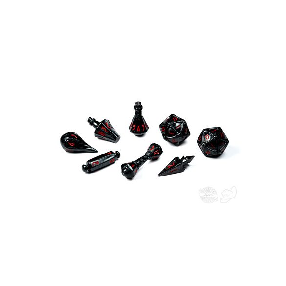 PolyHero Wizard 8 Dice Set Shadow-PHD2325