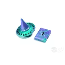 PolyHero Wizard d20 Wizard Hat and d2 Spellbook in Aether Mist-PHD2338