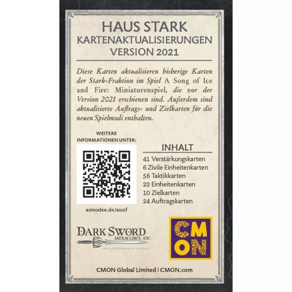 A Song of Ice And Fire - Haus Stark Kartenaktualisierungen - DE-CMND0176